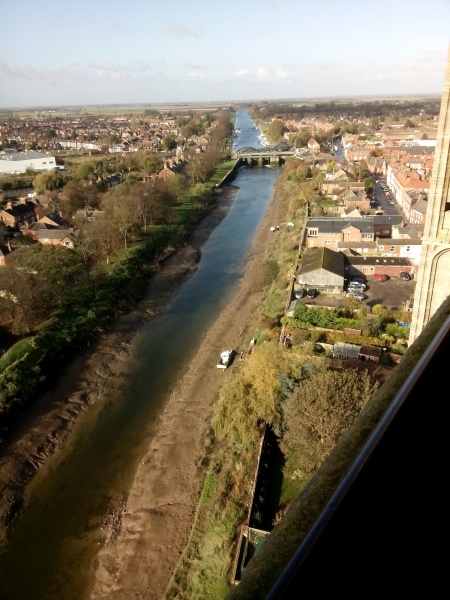 Select this image to see a larger version. River Witham looking upstream from the Boston Stump
